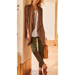 SOFT SURROUNDINGS Green Printed Superla Stretch Pull On Pants Size 1X